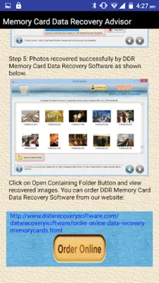 Memory Card Data Recovery Help android App screenshot 8